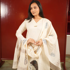 Ivory Botanical Kurti Set