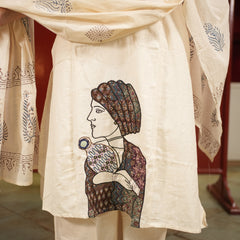Ivory Botanical Kurti Set