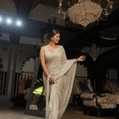 Ivory Moonlight Embellished Saree
