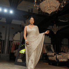 Ivory Moonlight Embellished Saree