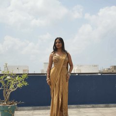 Golden Dune Elegance Saree
