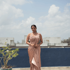 Blush Pearl Drape Saree