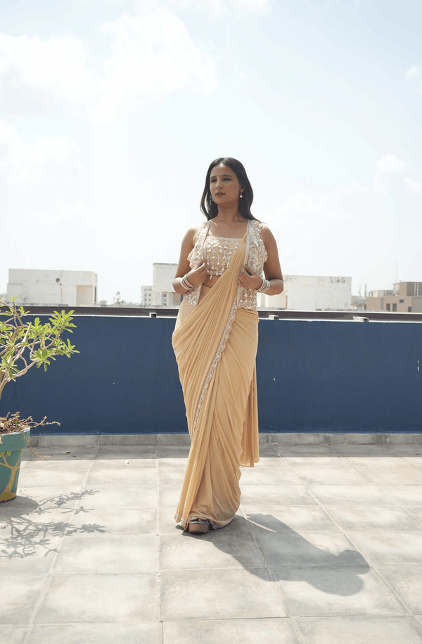 Golden Whisper Embellished Saree