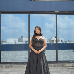 Noir Enchantress Corset Gown
