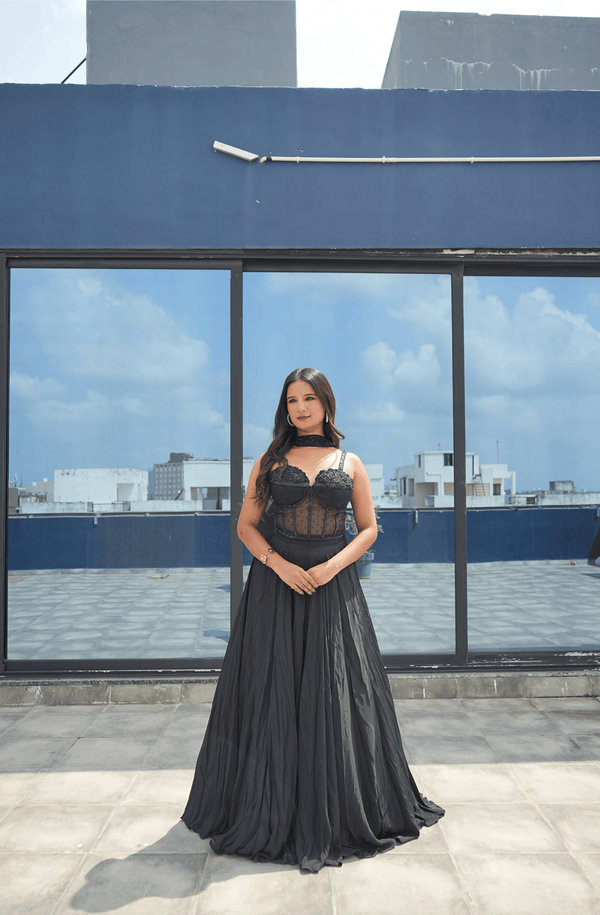 Noir Enchantress Corset Gown