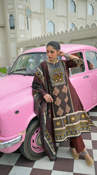 Chocolate Brown Kurti Set