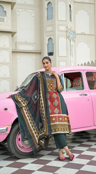 Teal & Rust Kurti Set