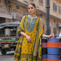Mustard Yellow Kurti Set