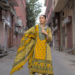 Mustard Yellow Kurti Set