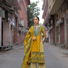 Mustard Yellow Kurti Set