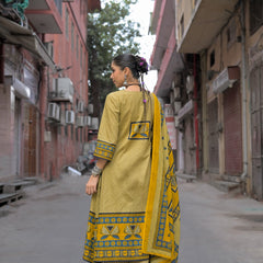 Mustard Yellow Kurti Set