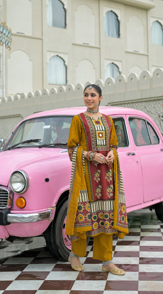 Mustard & Rust Kurti Set