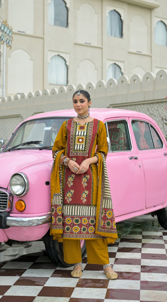 Mustard & Rust Kurti Set