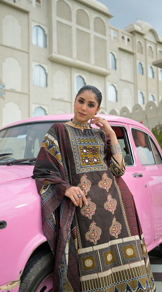 Chocolate Brown Kurti Set