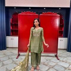 Olive Green Kurta Set