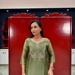 Olive Green Kurta Set