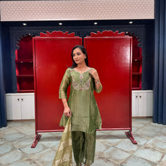 Olive Green Kurta Set