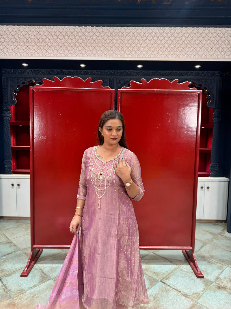 Muted Pink Kurta Set