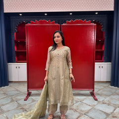 Beige Gold Kurta Set