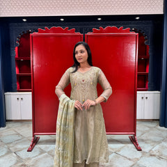 Beige Gold Kurta Set