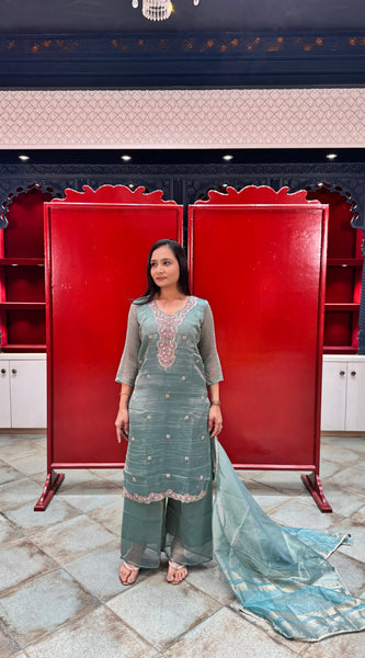 Teal Blue Kurta Set