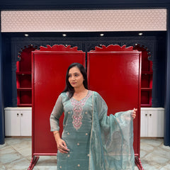 Teal Blue Kurta Set