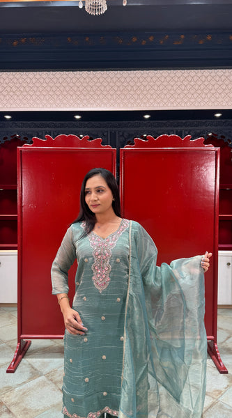 Teal Blue Kurta Set