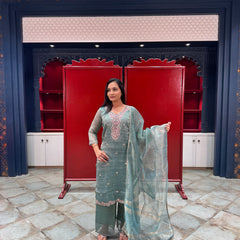 Teal Blue Kurta Set