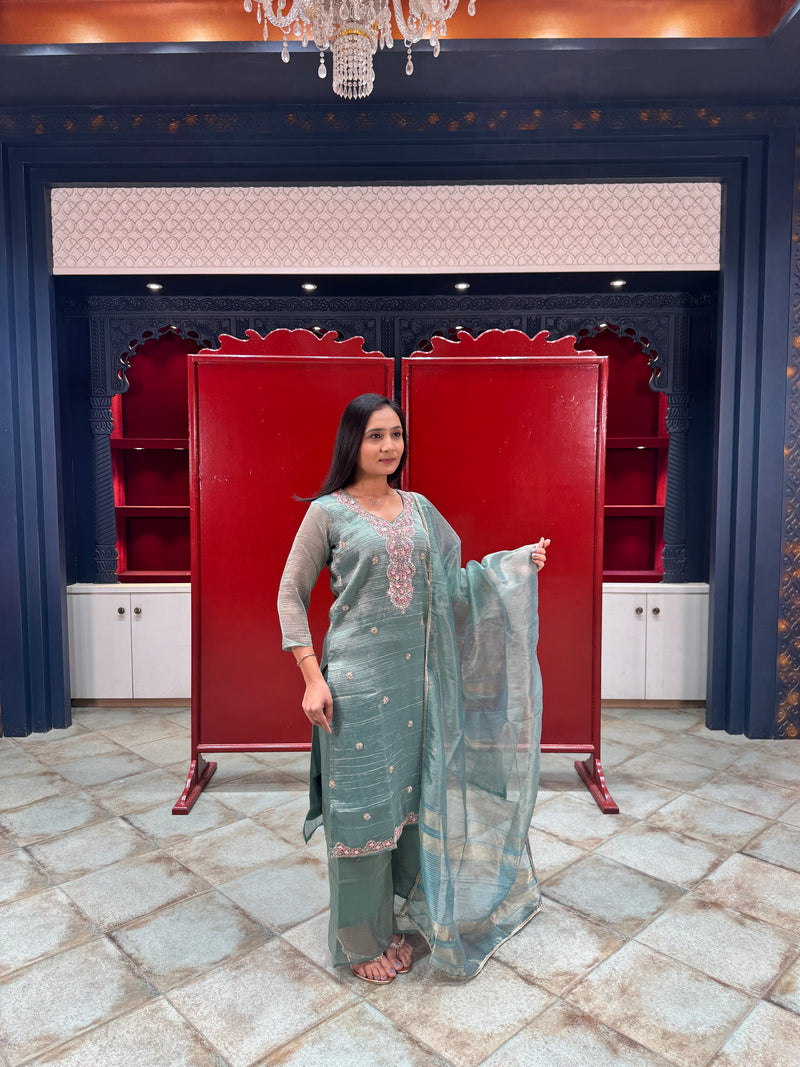 Teal Blue Kurta Set