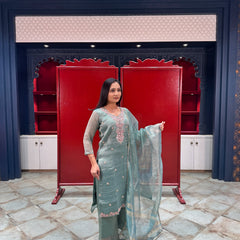 Teal Blue Kurta Set