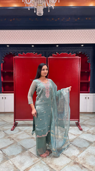 Teal Blue Kurta Set