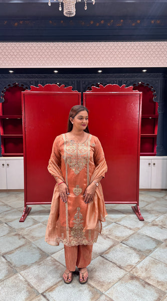 Rust Orange Kurta Set