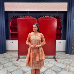 Rust Orange Kurta Set
