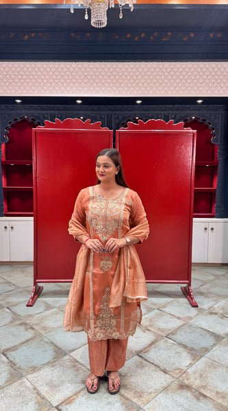 Rust Orange Kurta Set