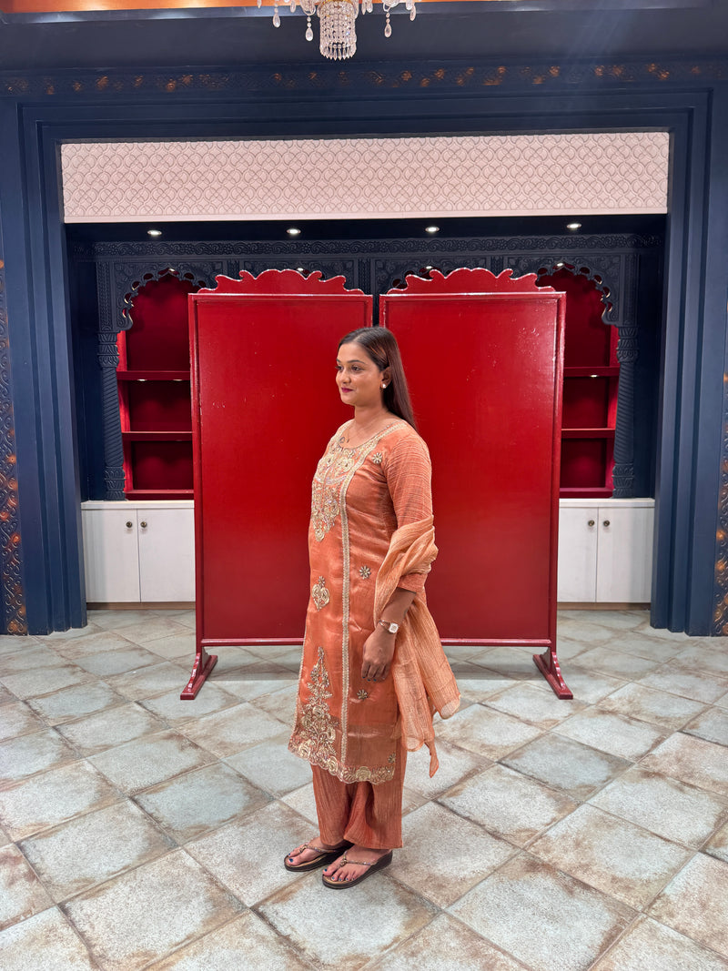 Rust Orange Kurta Set