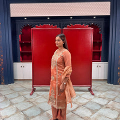 Rust Orange Kurta Set