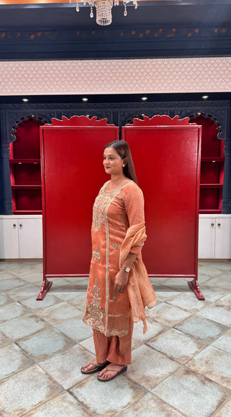 Rust Orange Kurta Set