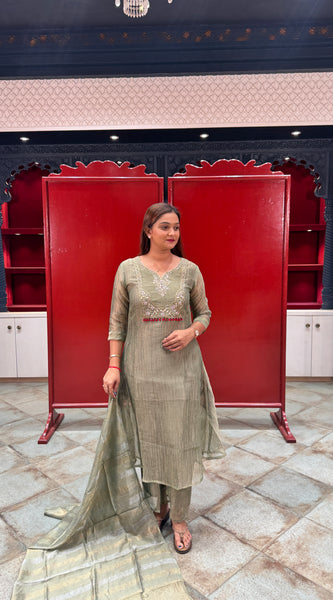 Olive Green Kurta Set