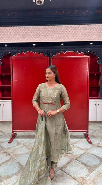 Olive Green Kurta Set