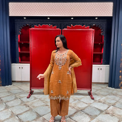 Mustard Gold Kurta Set