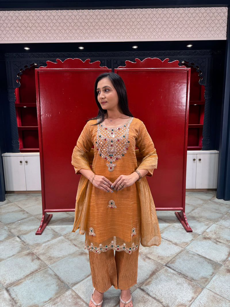 Mustard Gold Kurta Set