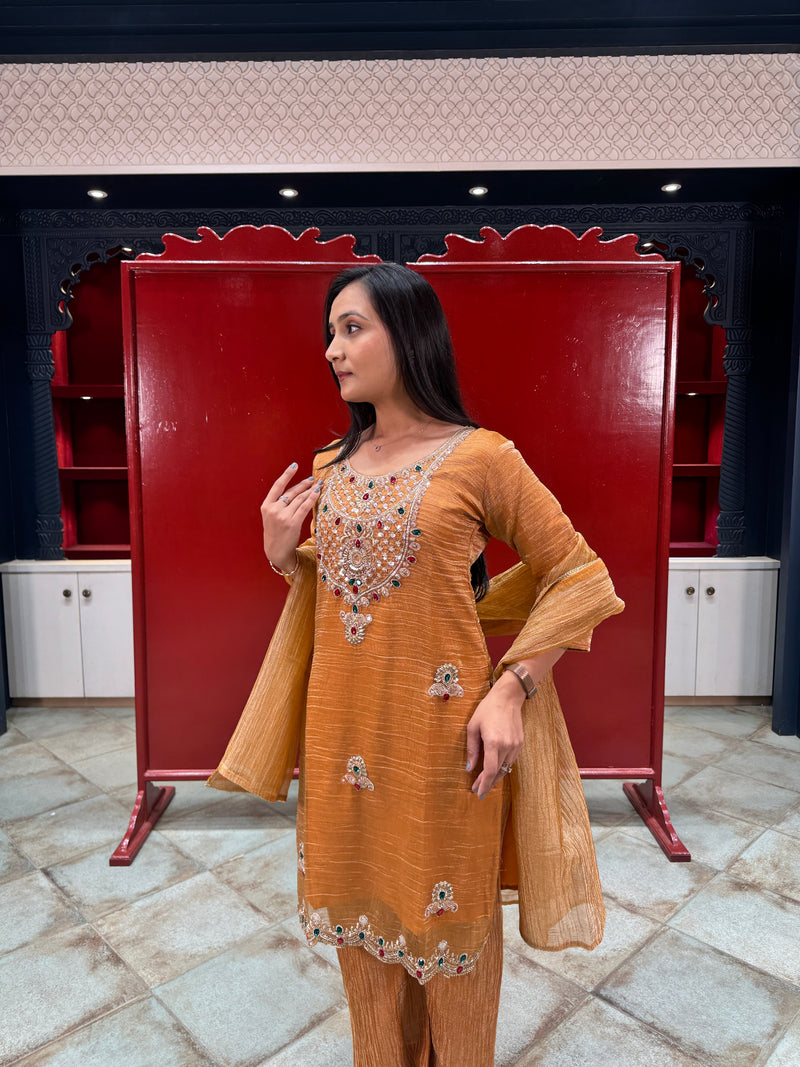 Mustard Gold Kurta Set