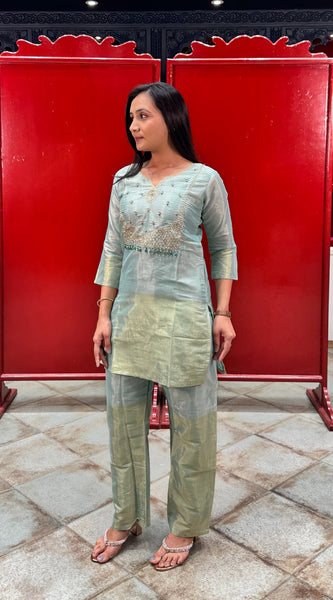 Sea Green & Gold Co-Ord Set