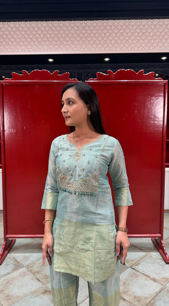 Sea Green & Gold Co-Ord Set