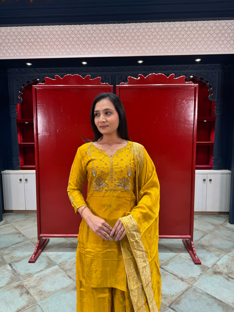 Mustard Yellow Kurta Set