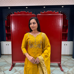 Mustard Yellow Kurta Set