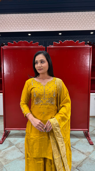 Mustard Yellow Kurta Set