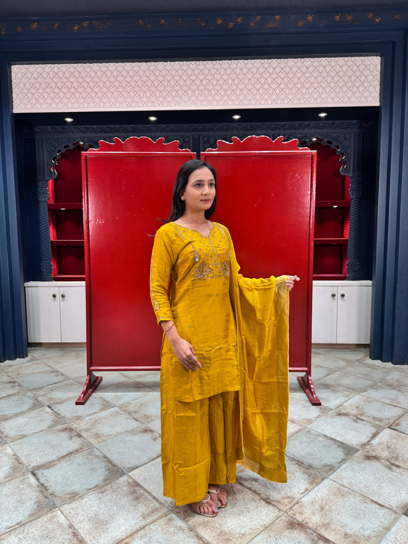 Mustard Yellow Kurta Set