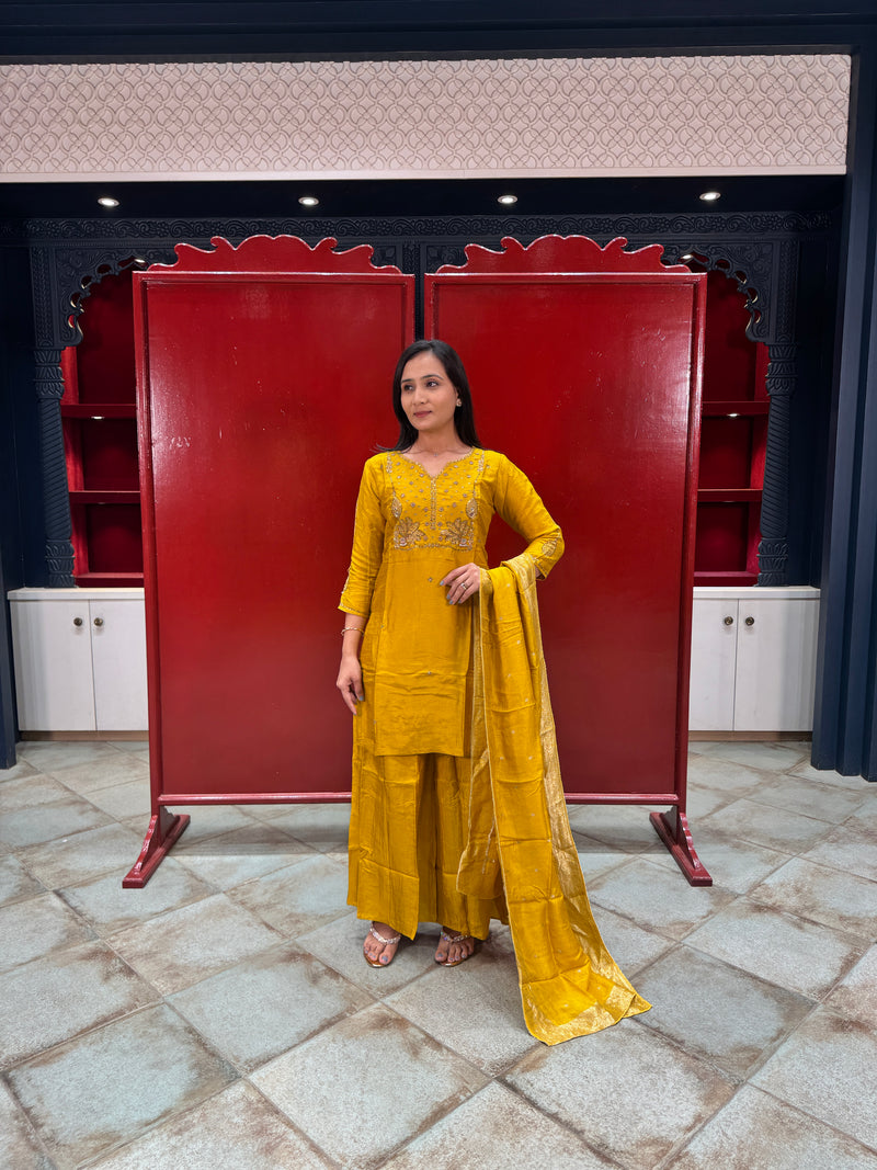 Mustard Yellow Kurta Set
