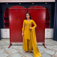 Mustard Yellow Kurta Set